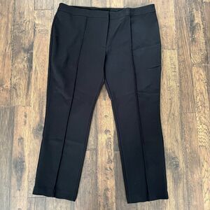 Nicole Miller New York Womens Black Business Pants Stretch Straight 16 Cropped